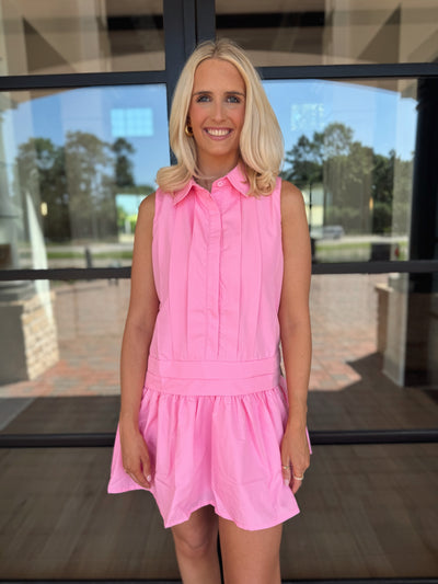 Pink Collared Dress