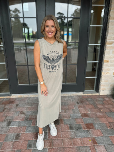 Fly High Free Bird T-shirt Dress