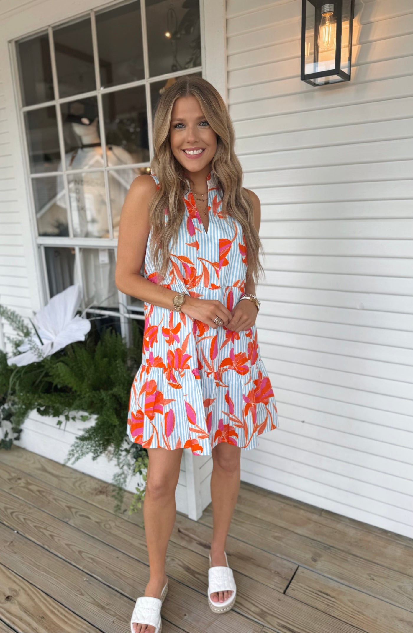 Orange and Pink Dress
