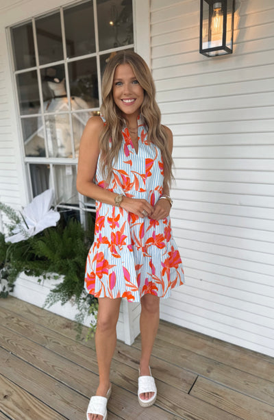 Orange and Pink Dress