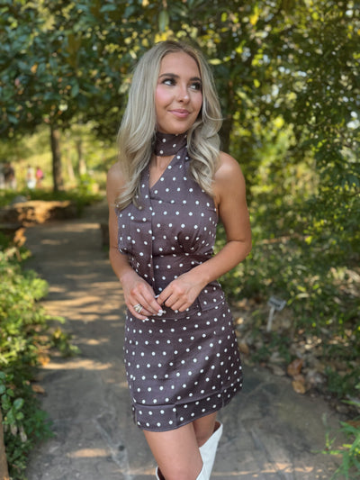 Brown Polka Dot Set