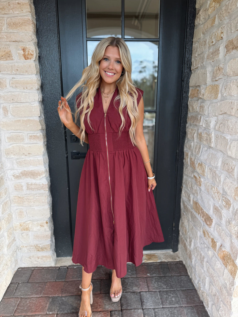 Burgundy Maxi Dress