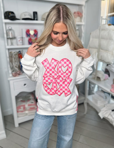 XOXO Sequin Sweatshirt