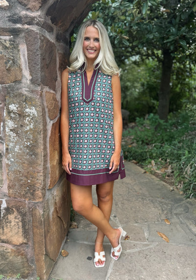 Floral Burgundy Dress