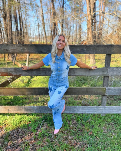 Star Denim Jumpsuit