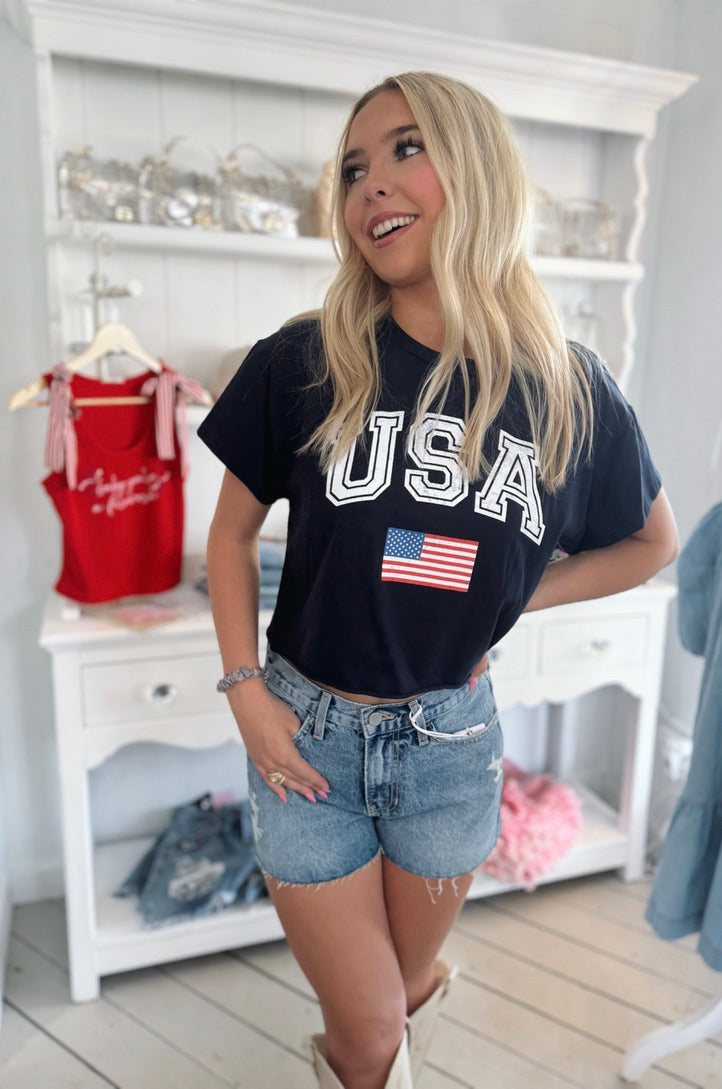 USA Cropped T-shirt