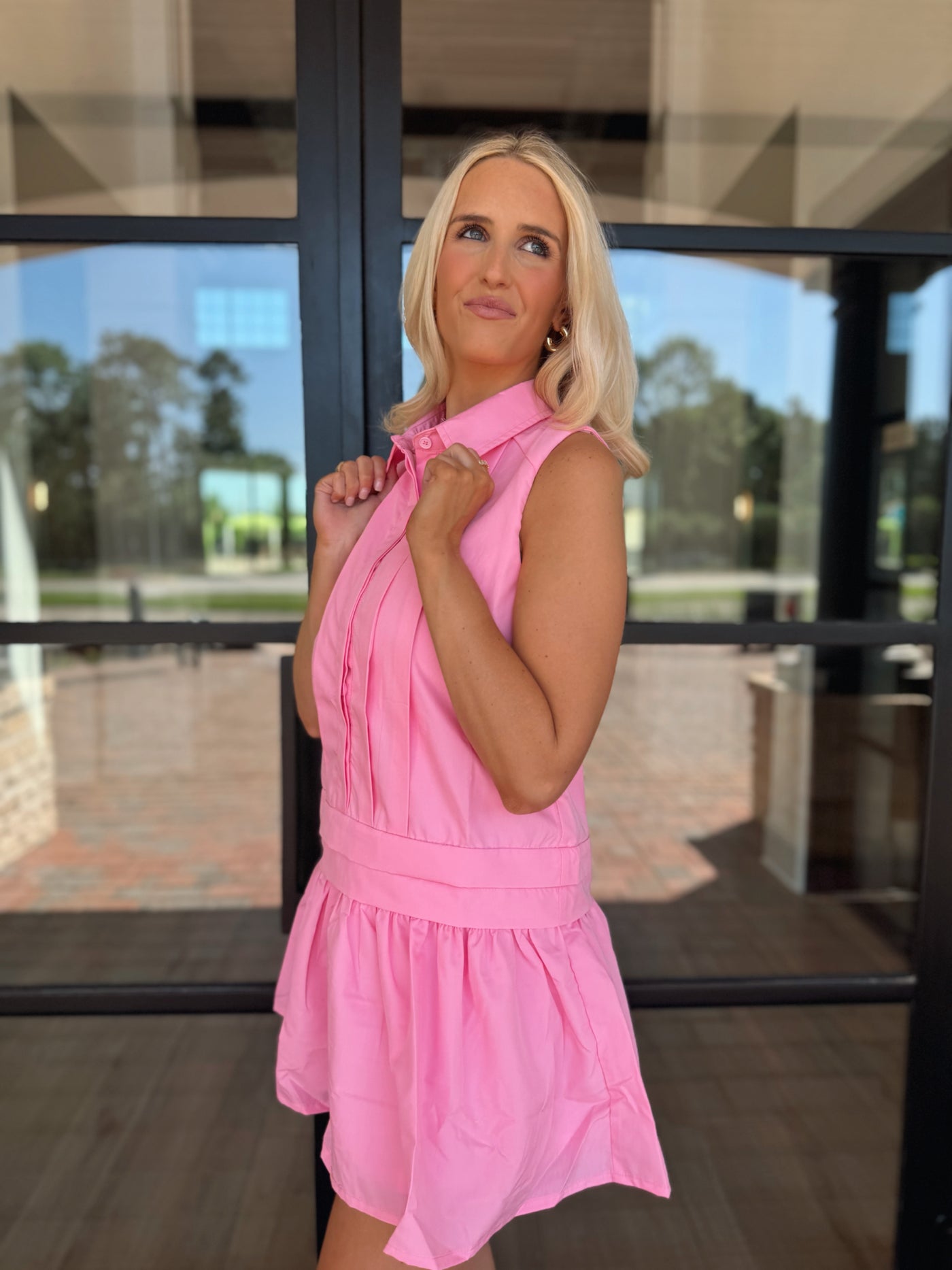 Pink Collared Dress