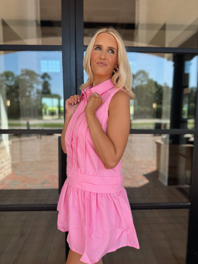 Pink Collared Dress
