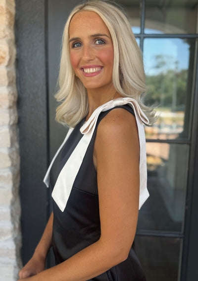 Black Bow Mini Dress