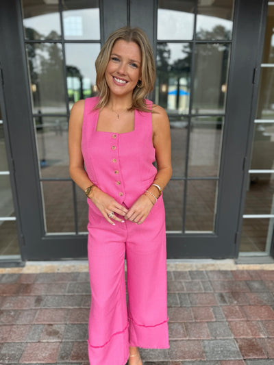 Pink Sleeveless Vest