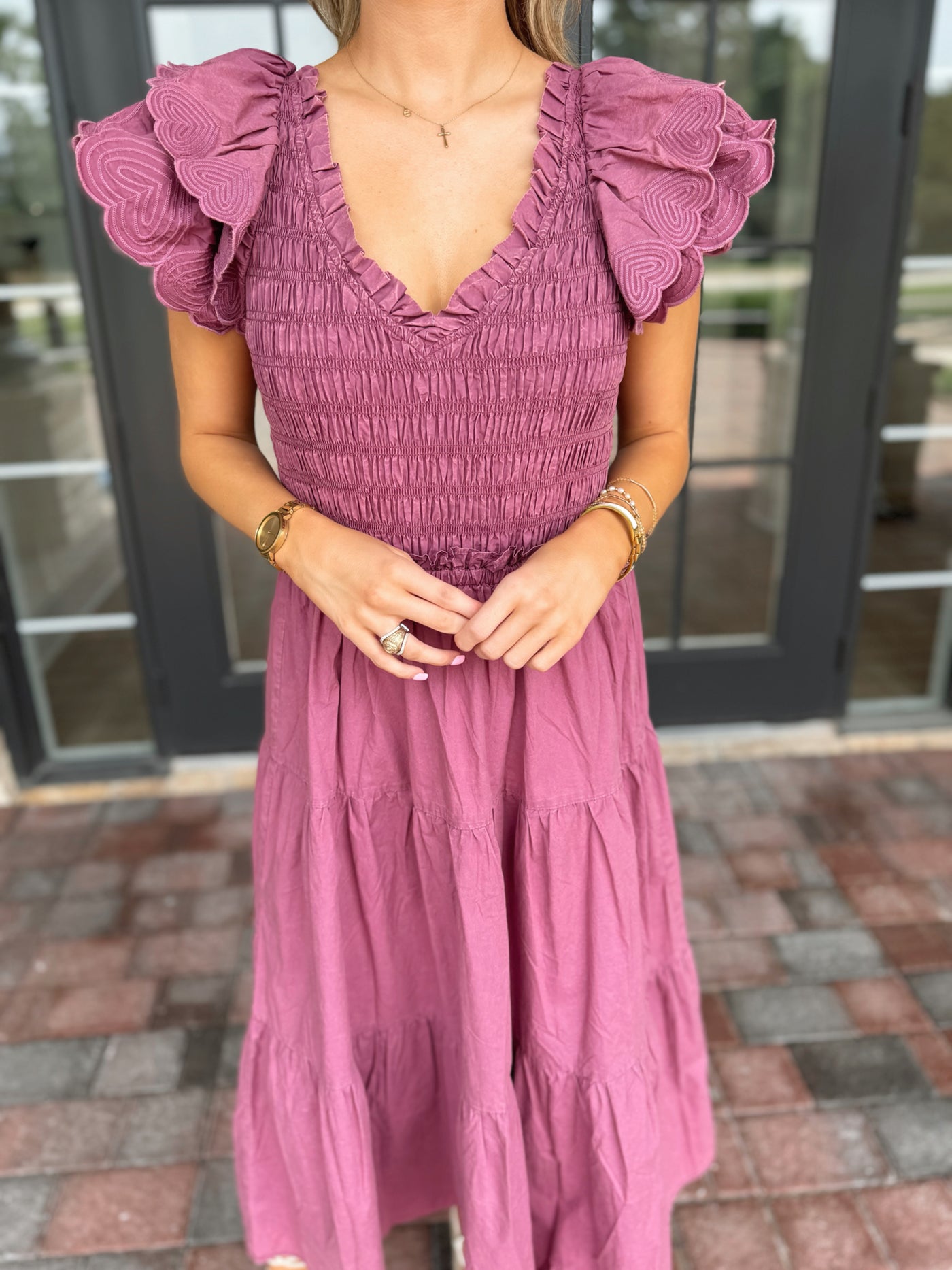 Purple Ruffle Midi Maxi Dress