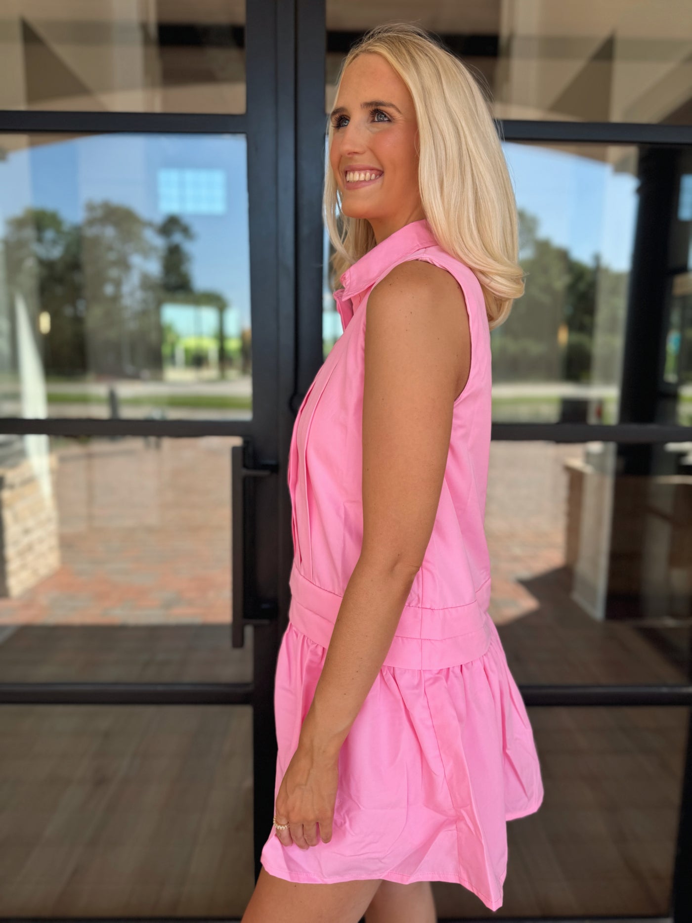 Pink Collared Dress