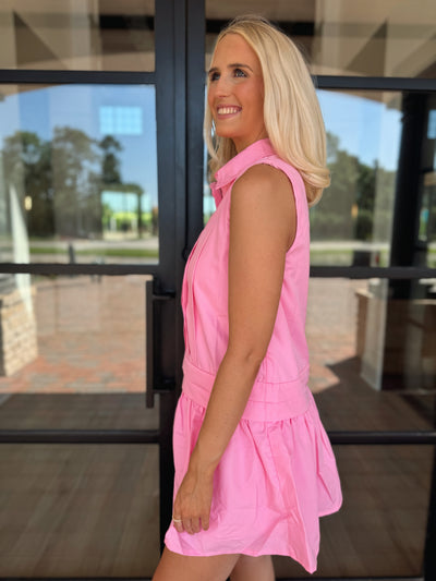 Pink Collared Dress