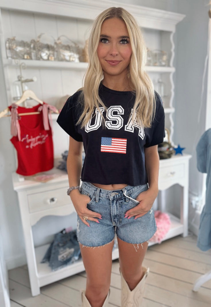 USA Cropped T-shirt