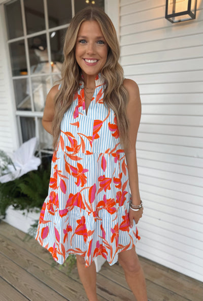 Orange and Pink Dress