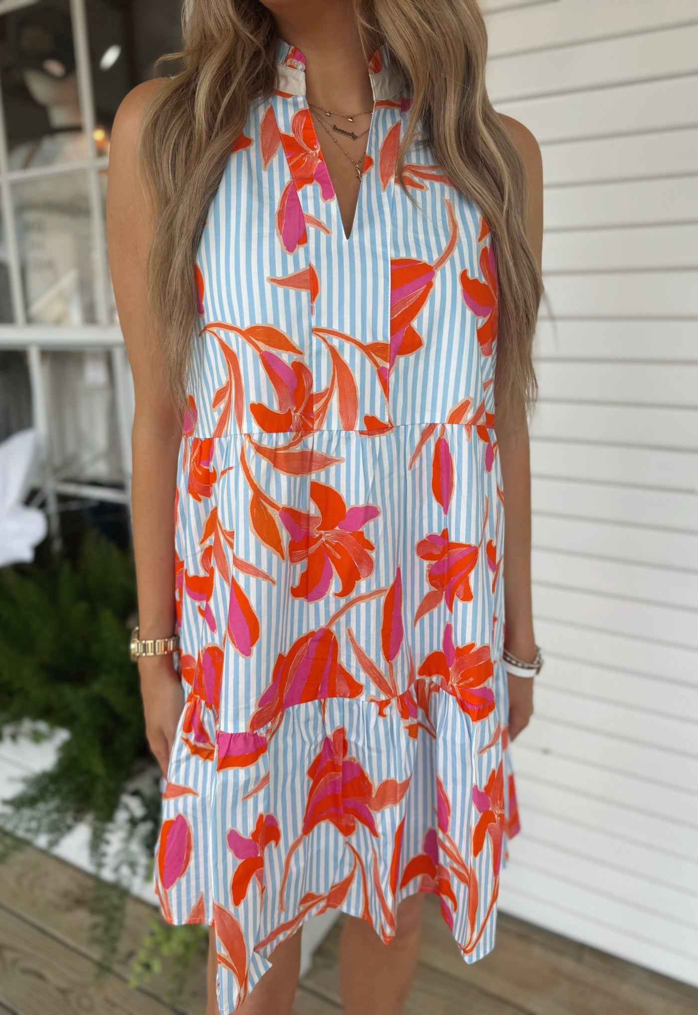 Orange and Pink Dress