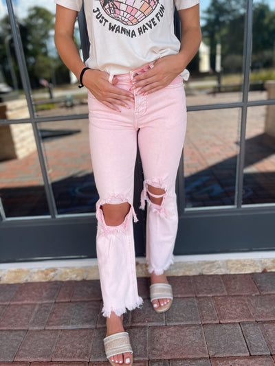 Pink Denim Jeans