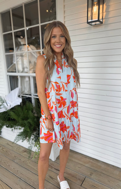 Orange and Pink Dress