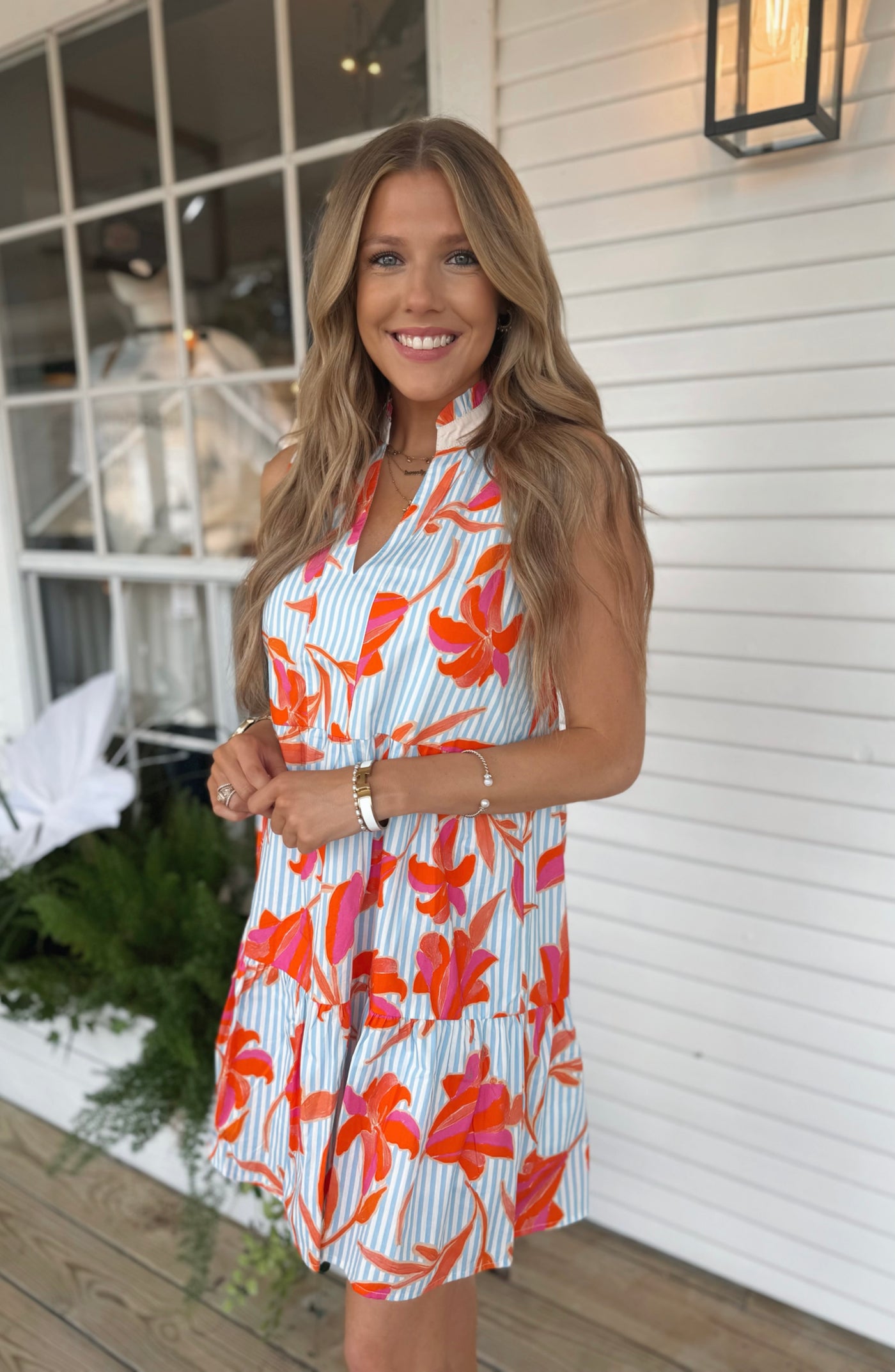 Orange and Pink Dress