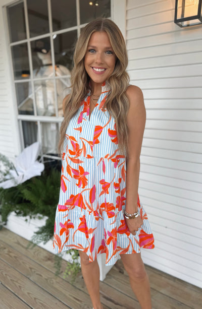 Orange and Pink Dress