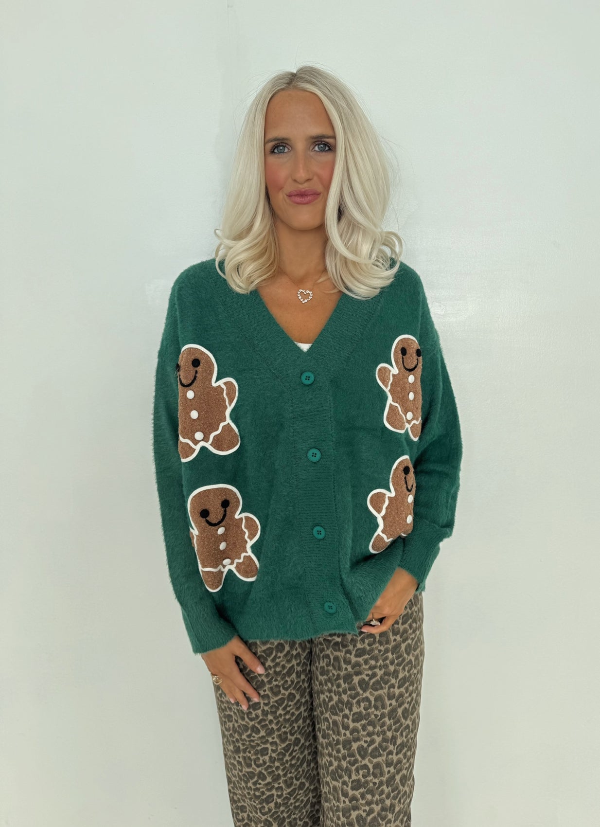 Green Gingerbread Cardigan