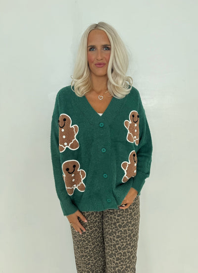 Green Gingerbread Cardigan