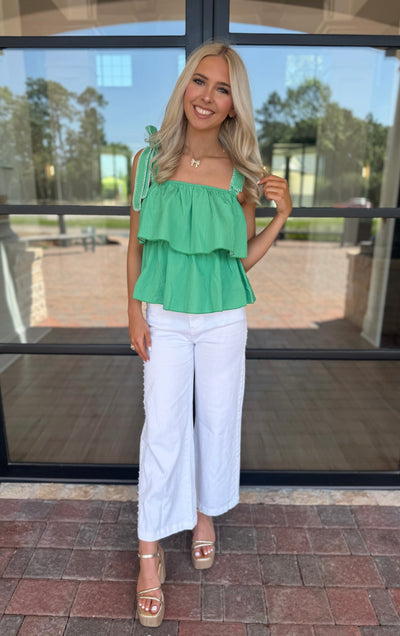 White Pearl Denim Pants
