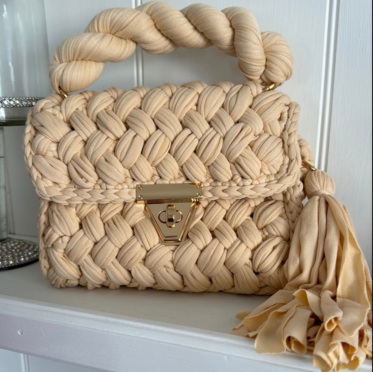 Crème Textured Purse