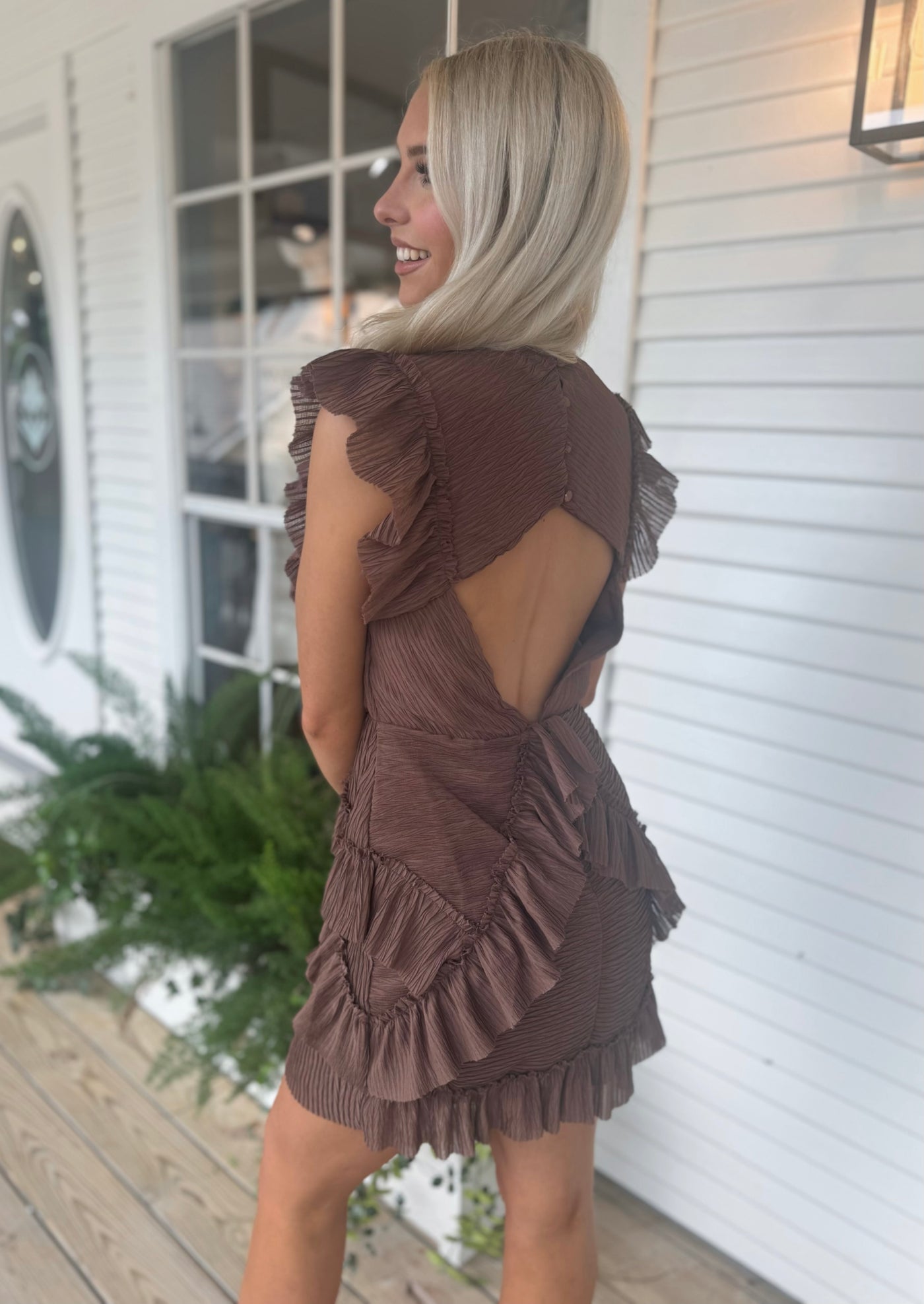 Taylor Brown Mini Dress