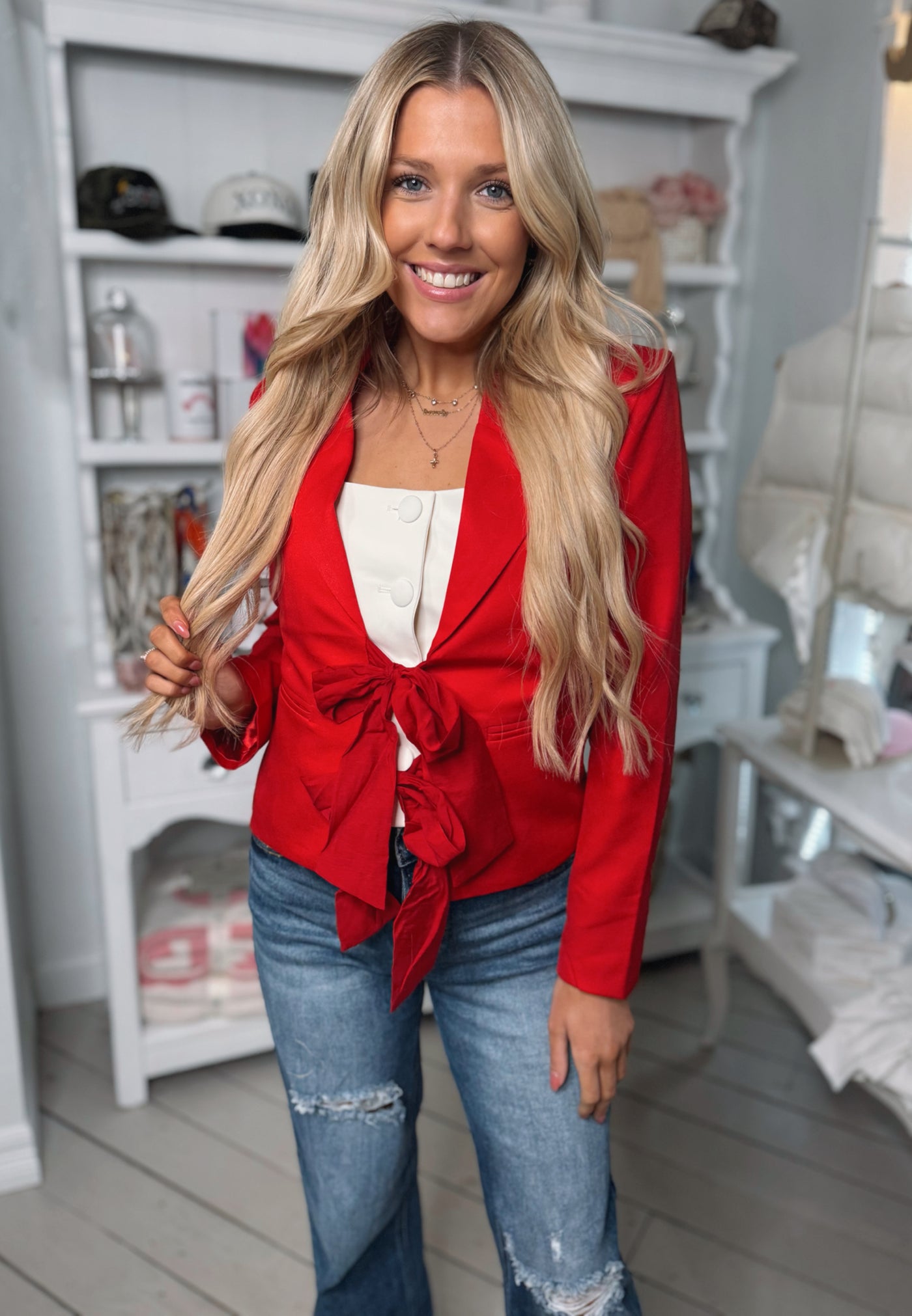 Red Bow Blazer