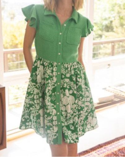 Green Floral Dress