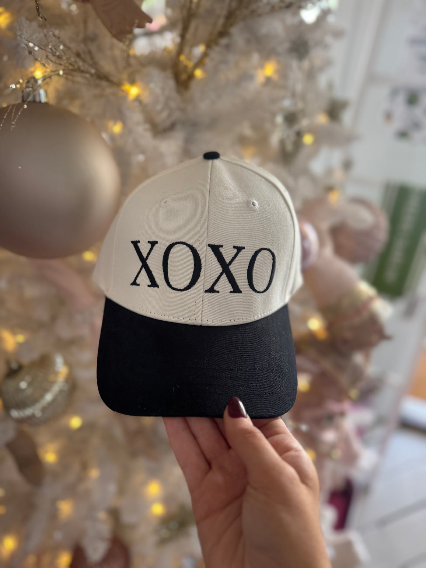 Black XOXO Hat