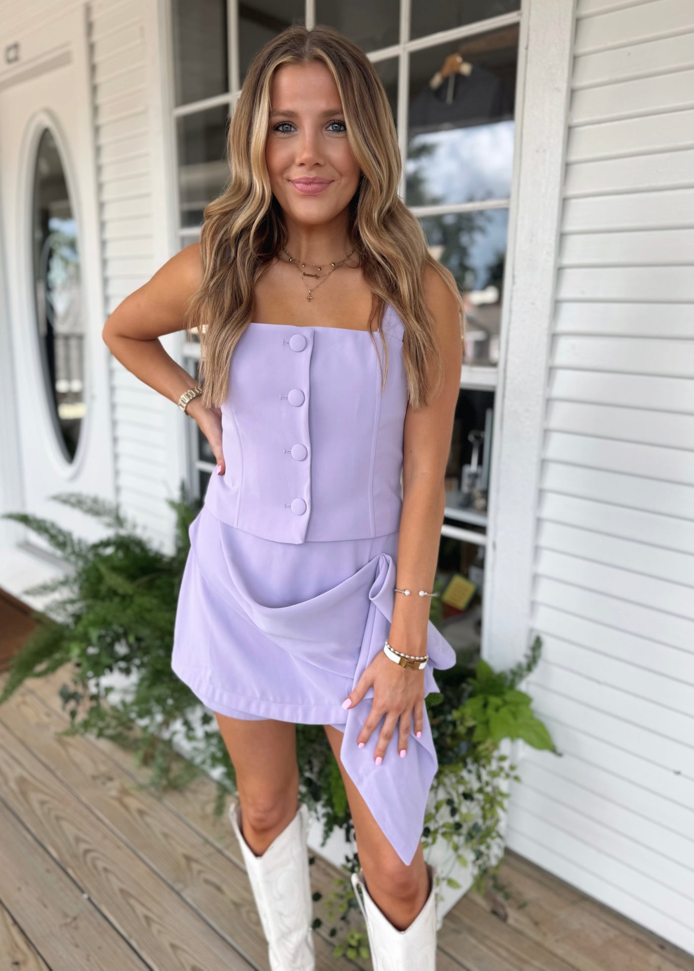 Purple button top