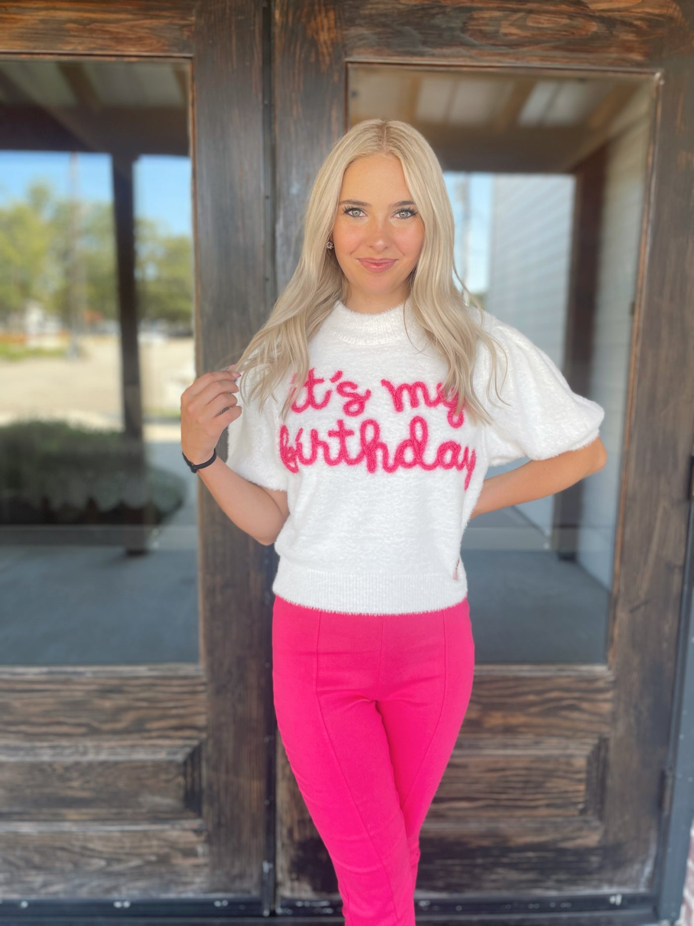 It's My Birthday Sweater -  White