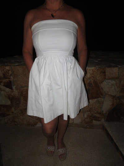 White Strapless Dress