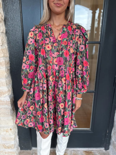 Floral Puff Sleeve Dress