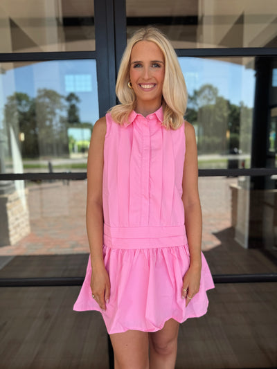 Pink Collared Dress