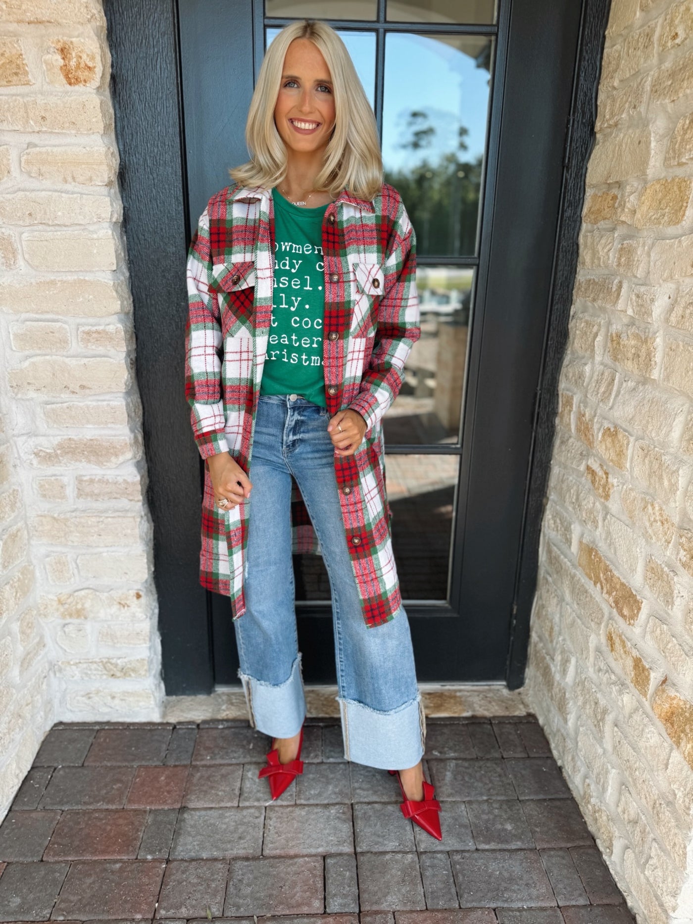 Red & Green Long Flannel