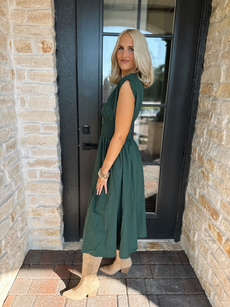 Hunter Green Maxi Dress