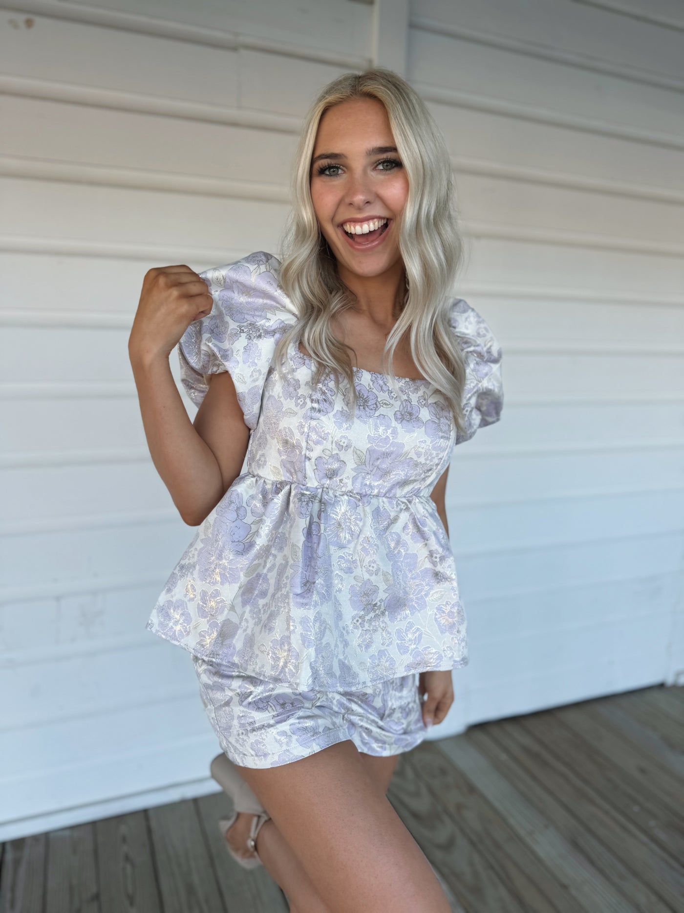 Lavender Floral Top