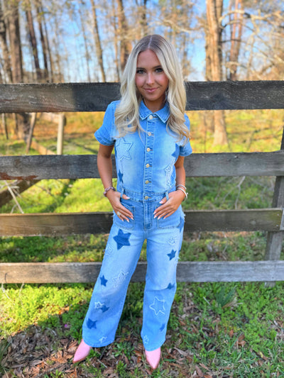 Star Denim Jumpsuit