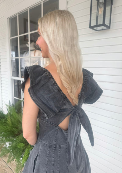 Washed Black Romper