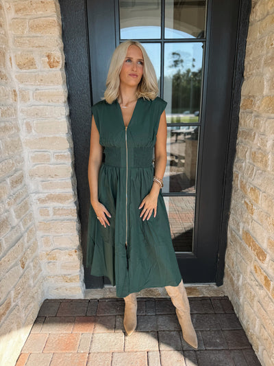 Hunter Green Maxi Dress