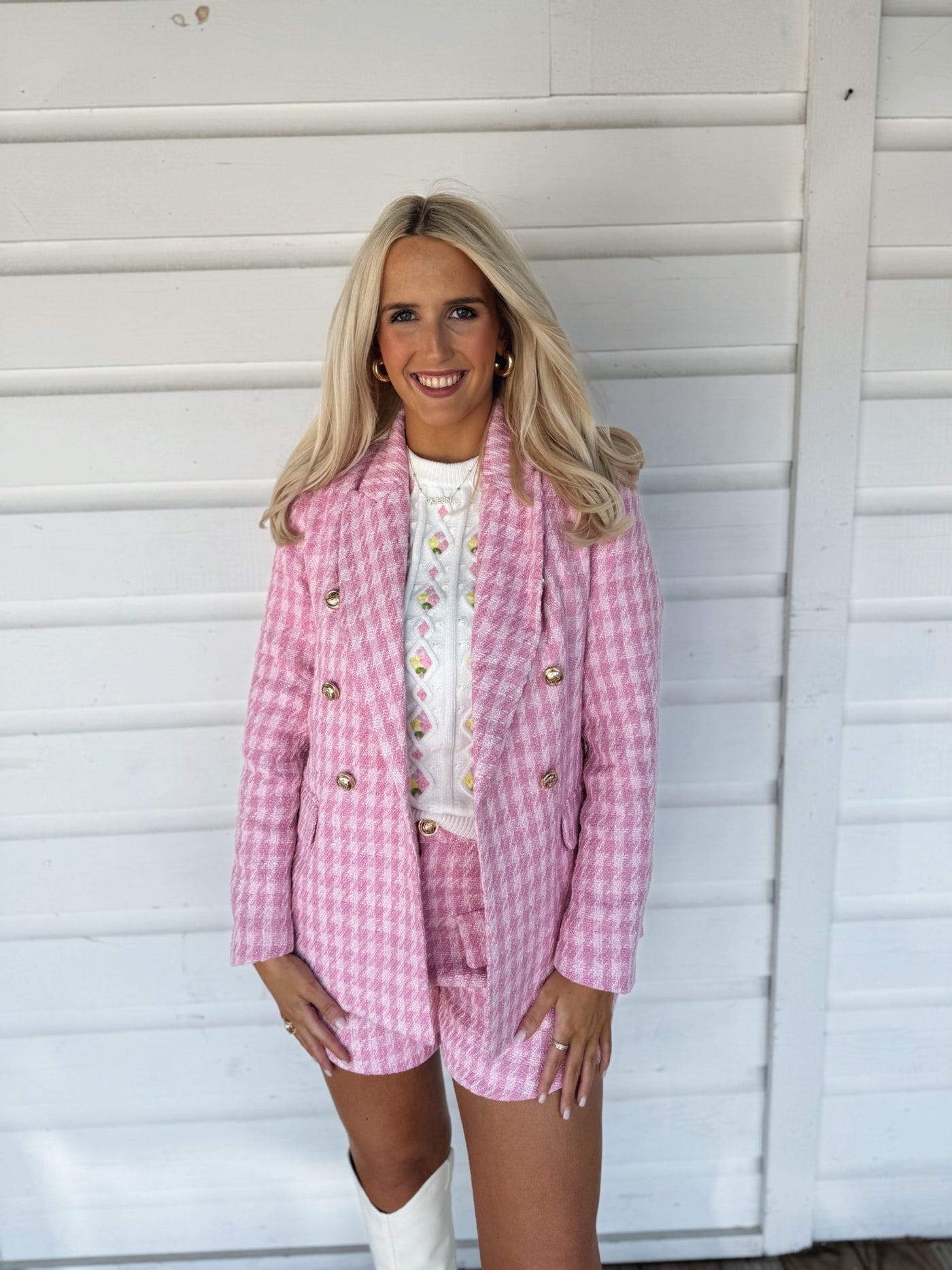 Buddy Love Houndstooth Blazer