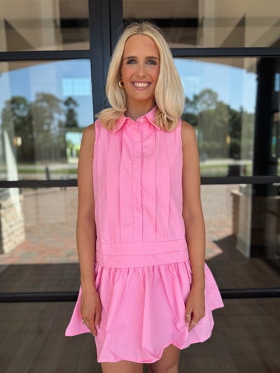 Pink Collared Dress