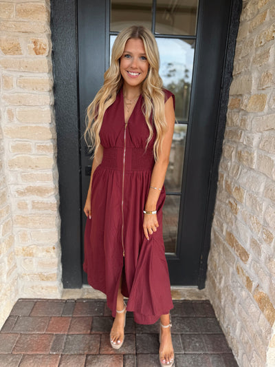 Burgundy Maxi Dress