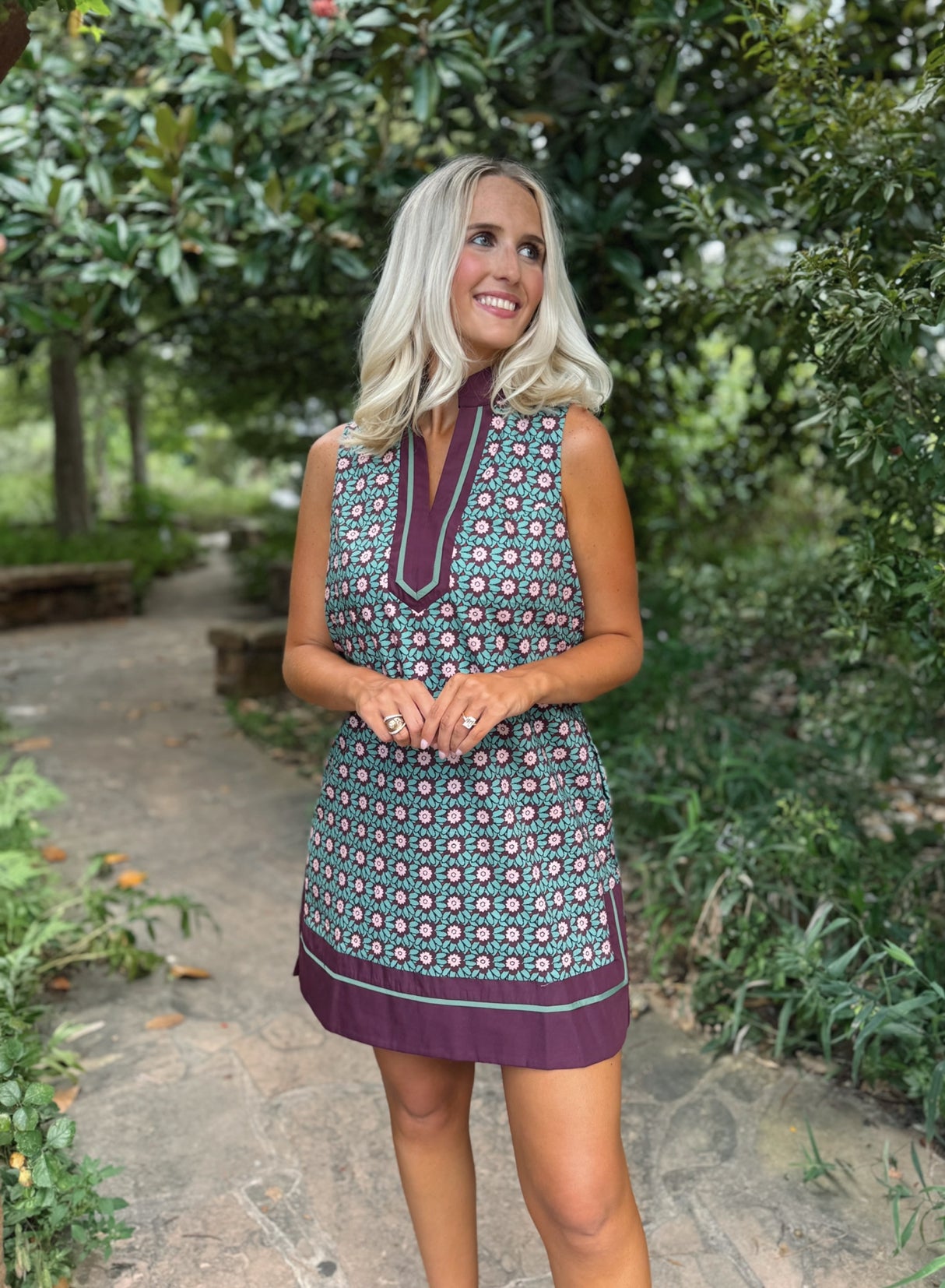 Floral Burgundy Dress