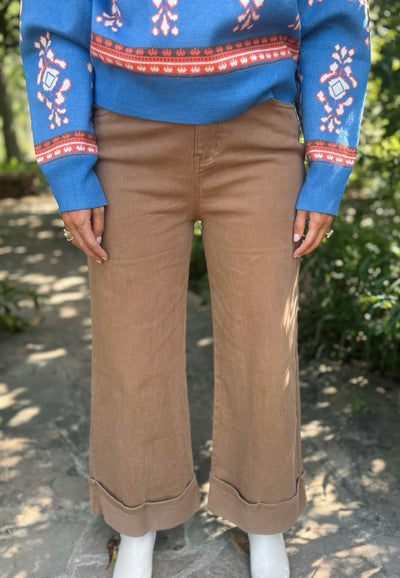 Brown Cuffed Pants