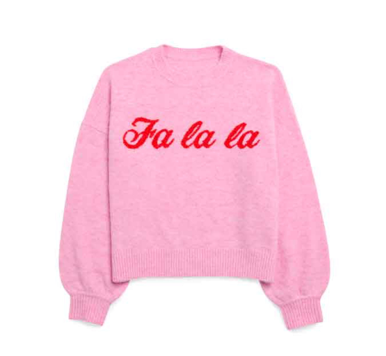 Pink Fa La La Sweater