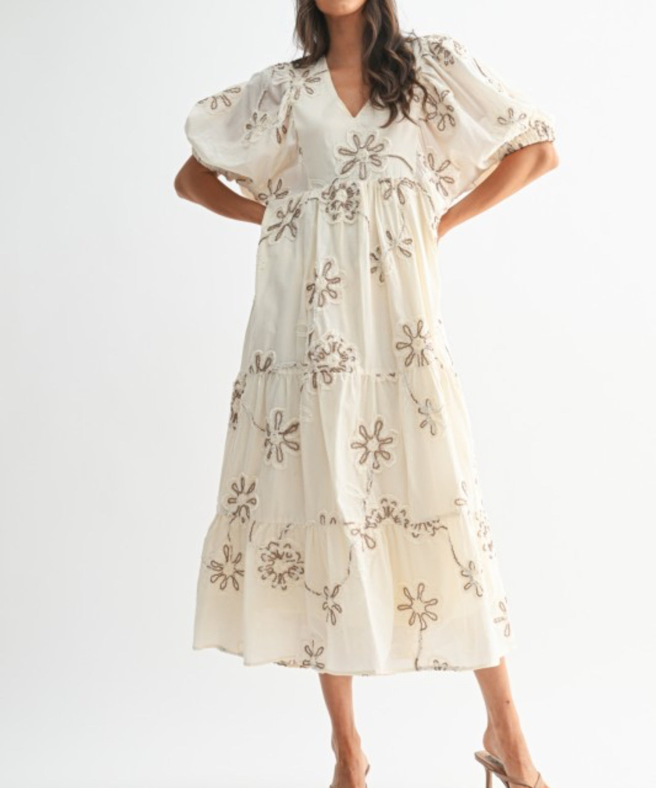 Floral Embroidered Maxi Dress
